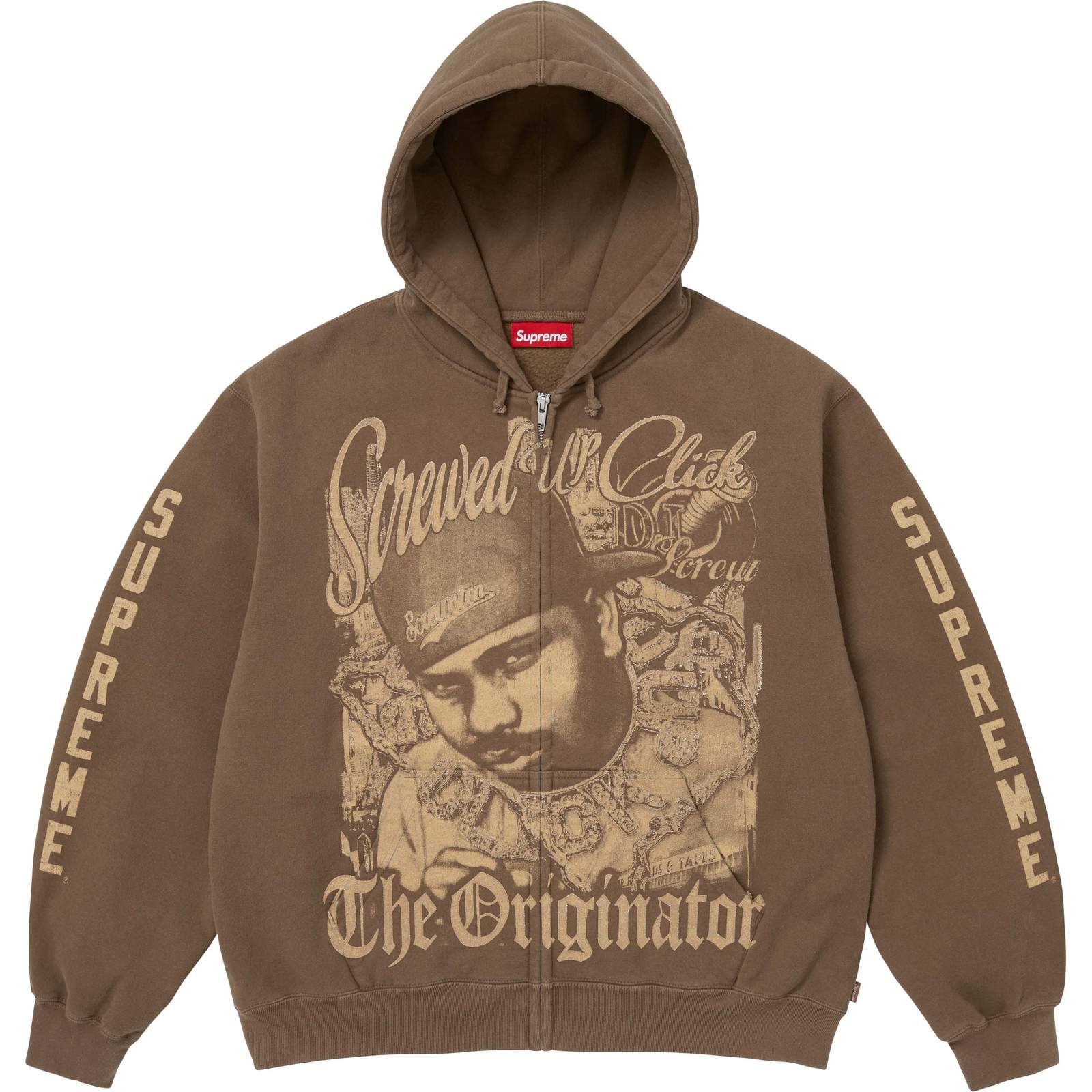 Supreme/DJ Screw Zip Up Hooded Sweatshirt