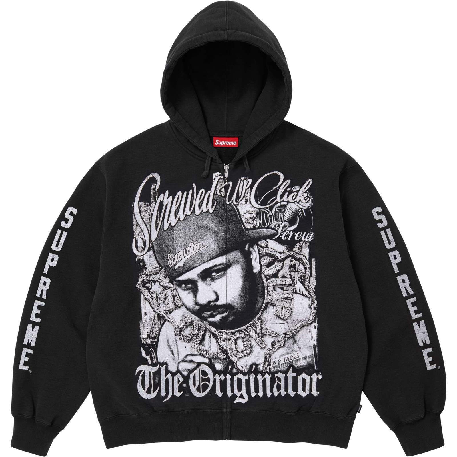 Supreme/DJ Screw Zip Up Hooded Sweatshirt