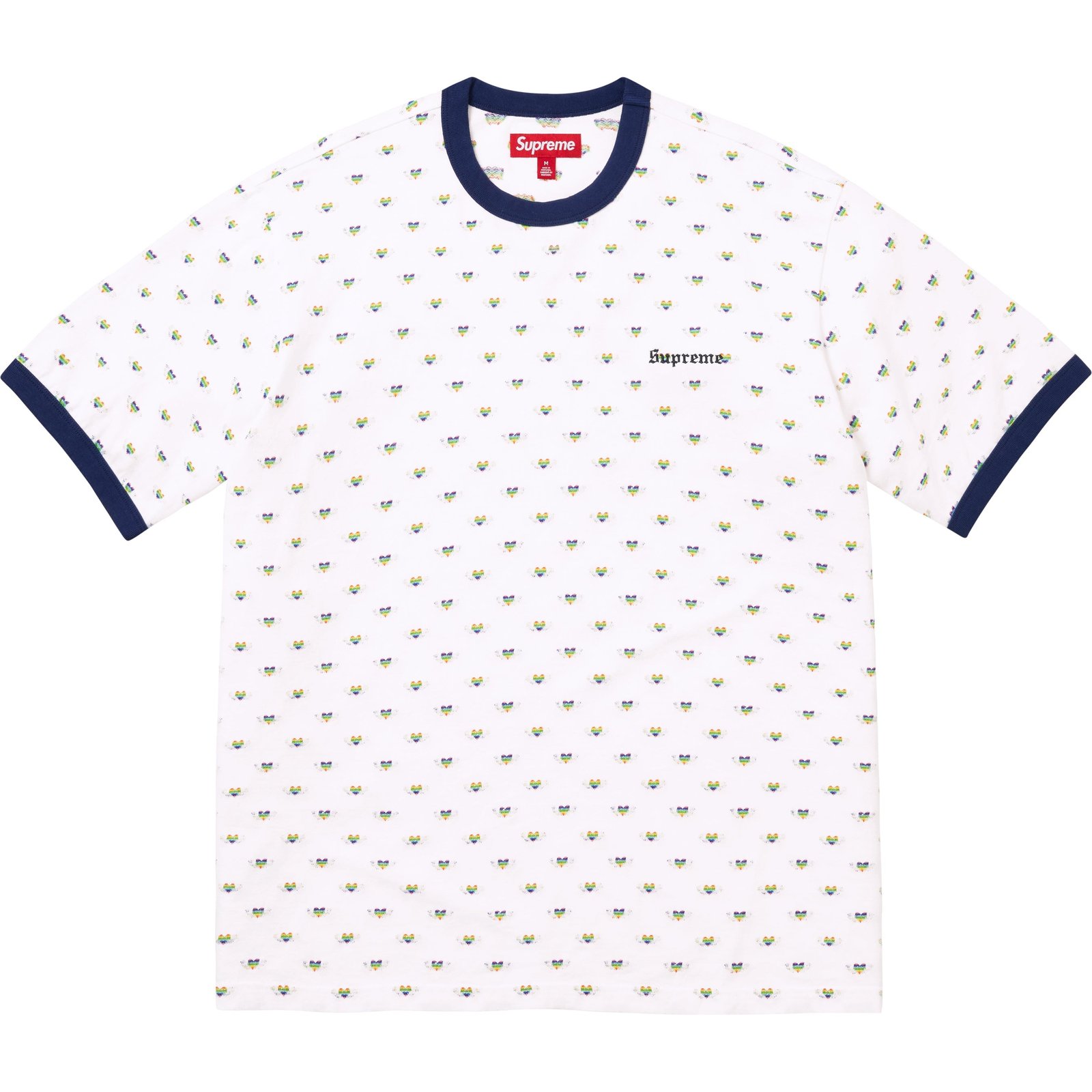 Hearts Intarsia Ringer Tee