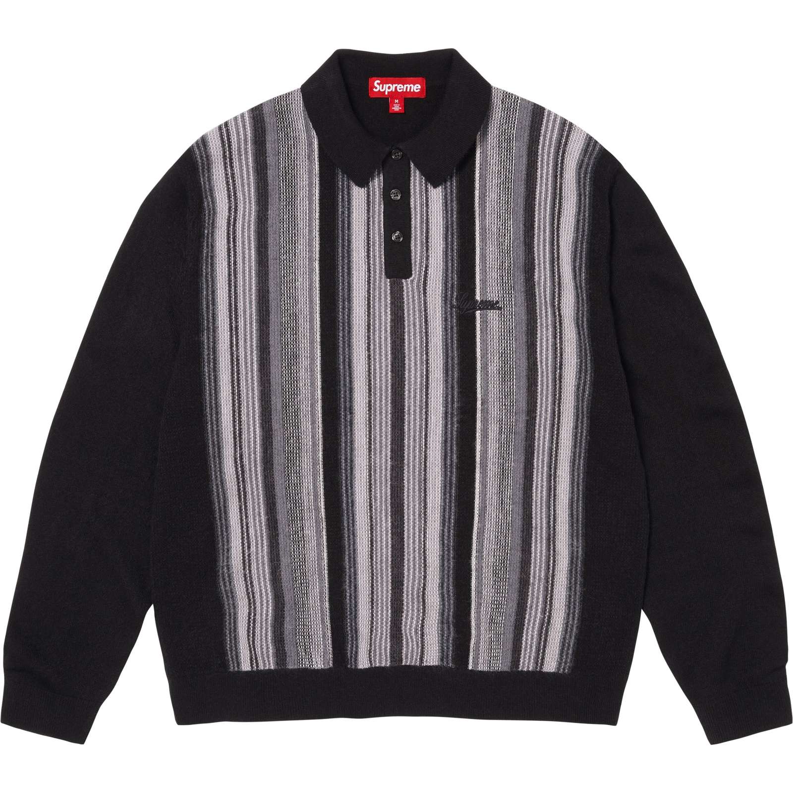 Multi Stripe Polo Sweater